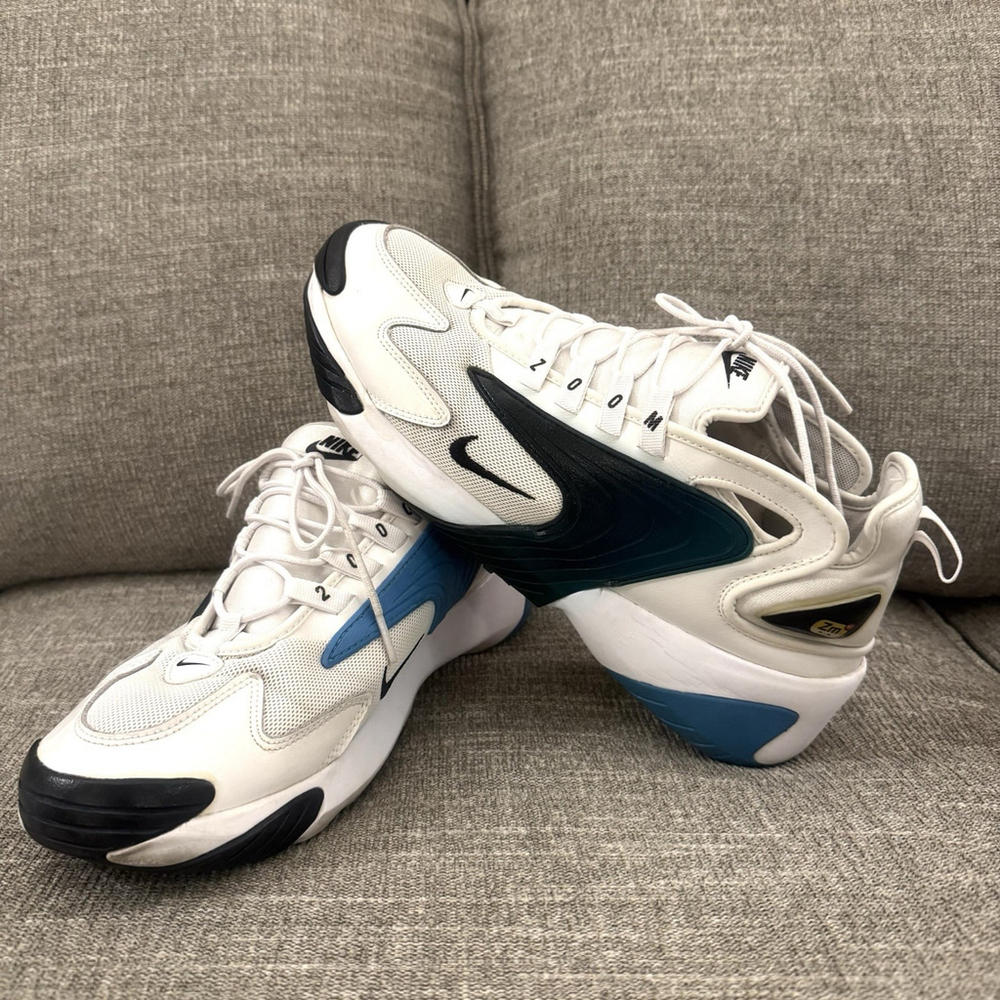 Nike Zoom Air Max 2K Mens Size:12 White Teal Nebula Sneaker Shoes A00269-106